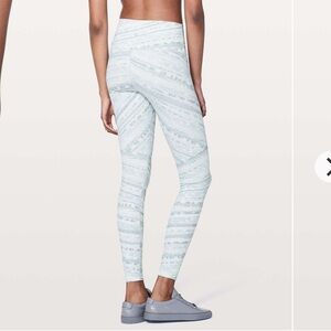 Lululemon Wunder Under Hi-Rise Tight *28" Whirlwind Wunder Under White Size 8